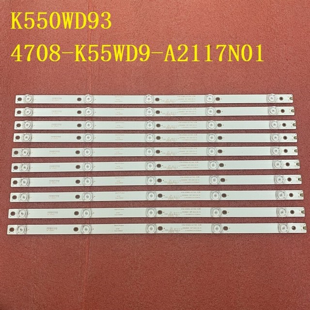 Barra LED(10) per K550WD93 4708-K55WD9-A2117N01 DH-LM55-S200 Barra LED(10) per K550WD93 4708-K55WD9-A2117N01 DH-LM55-S200
