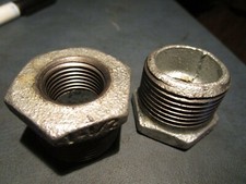  2 1" M-NPT x 1/2" F-NPT 150 lb Galvanized Malleable Iron Hex Bushing