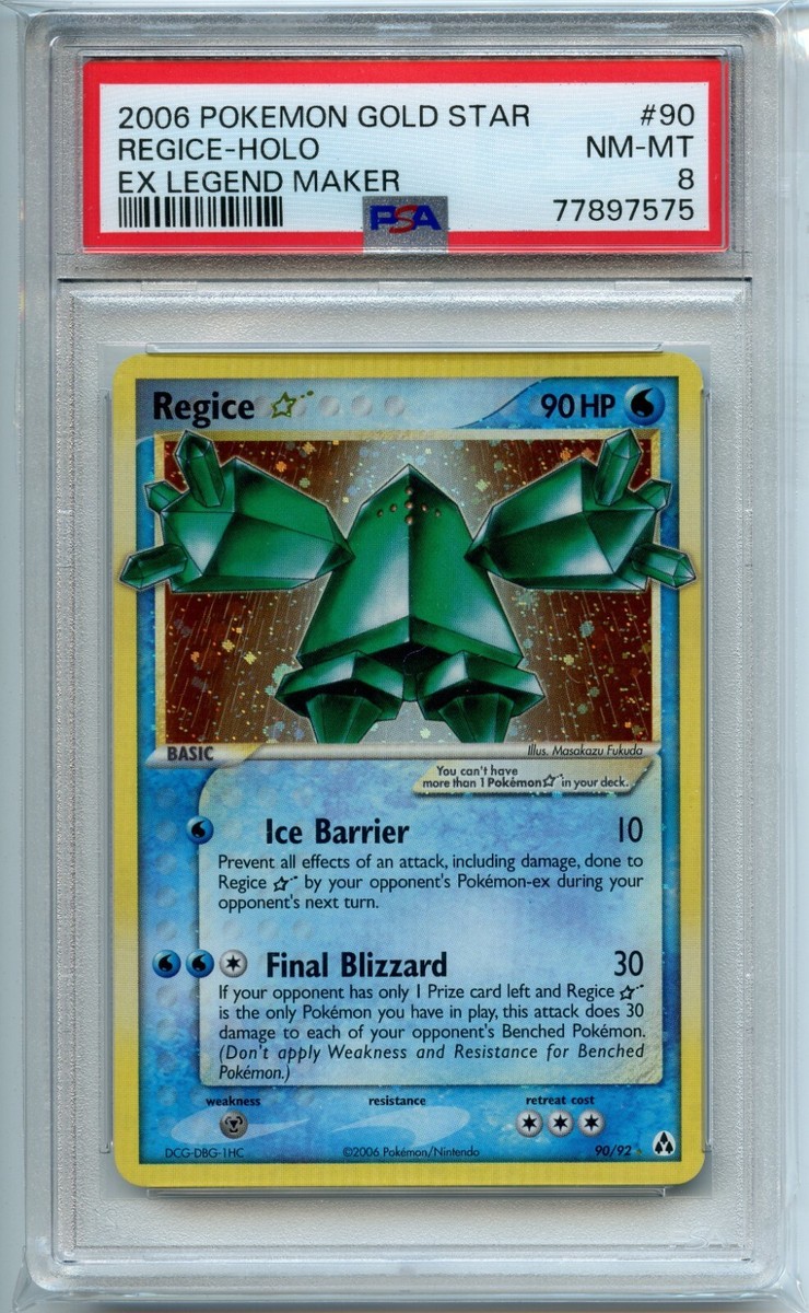 2006 Legend Maker Regice Gold Star 90/92 (PSA 8) | eBay