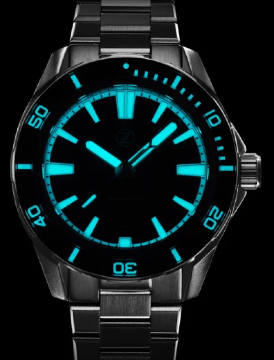 Zelos SWORDFISH 42MM SS BLACK SAND 200M DIVER NH35 Watch