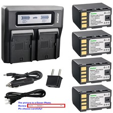 Kastar Battery Dual LCD Fast Charger for VF823 JVC GR-D820 GR-D820EK GR-D850US