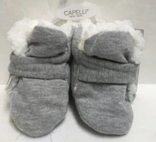 Capelli New York Toddler Slipper Socks with Faux Fur Lining Adjustable Closure!