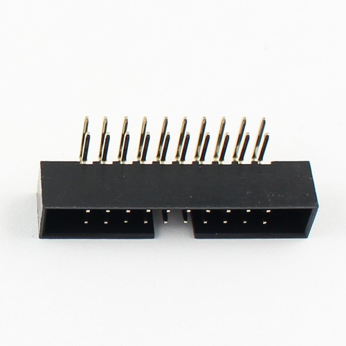 20 Stck. 2 mm 2,0 mm Steigung 20 Pin rechter Winkel Stecker umhüllt IDC Box Header Stecker - Bild 2 von 7