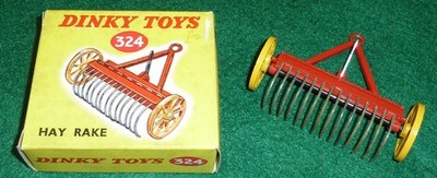 Vintage Dinky Toys 324 Hay Rake Boxed made in England by Meccano
