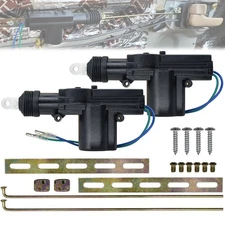 Pair Universal Car 12V 2 Wires Door Power ​Lock Actuator Unlock Motor Kit Keyles