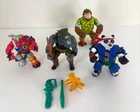 Lot Vintage TMNT Teenage Mutant Ninja Turtles Action Figures Rocksteady Weapons