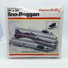 SNO-BOGGAN Inflatable Sled 60 x 30 INTEX vintage 1990 S-80 Vinyl NEW In Box