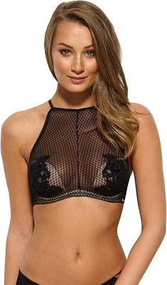 Gossard Damen Geo Chic Bralet BH Gr. 85 C Neu Schwarz Beige