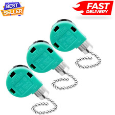 3 Pack Ceiling Fan Switch 3 Speed 4 Wire Zing Ear ZE-268S6 Fan Pull Chain Switch