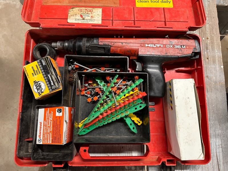 Hilti DX36M Powder Actuated Nail Stud Gun; Used; Includes Nails/Fasteners