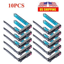 10PCS 2.5" SFF SAS SATA SSD Hard Drive Tray Caddy 651687-001 For HP G8 G9 DL360p