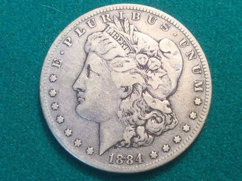 1884-S Morgan Silver Dollar In Fine Condition