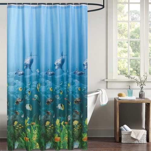 SAIMAZ Shower Curtain Waterproof Anti-Mould with 12 Hooks – Extra Long 180x180cm - Picture 7 of 144