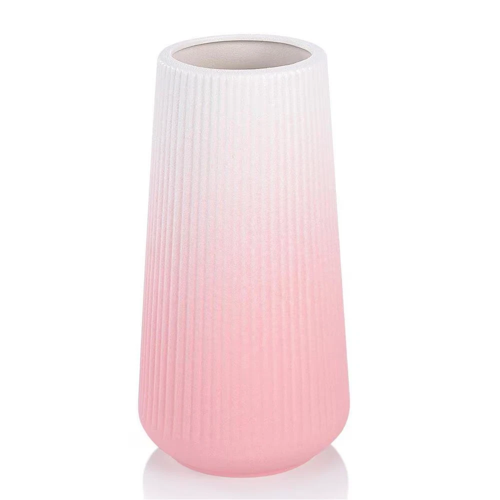 7.72 In. Gradient Pink round Ceramic Vase Small Cute Flower Decorative Vase for
Opens in a new windo