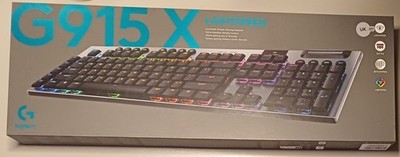 Logitech G915 Kabellose RGB Mechanische Gaming Tastatur Schwarz - UK Englisch QWERTY