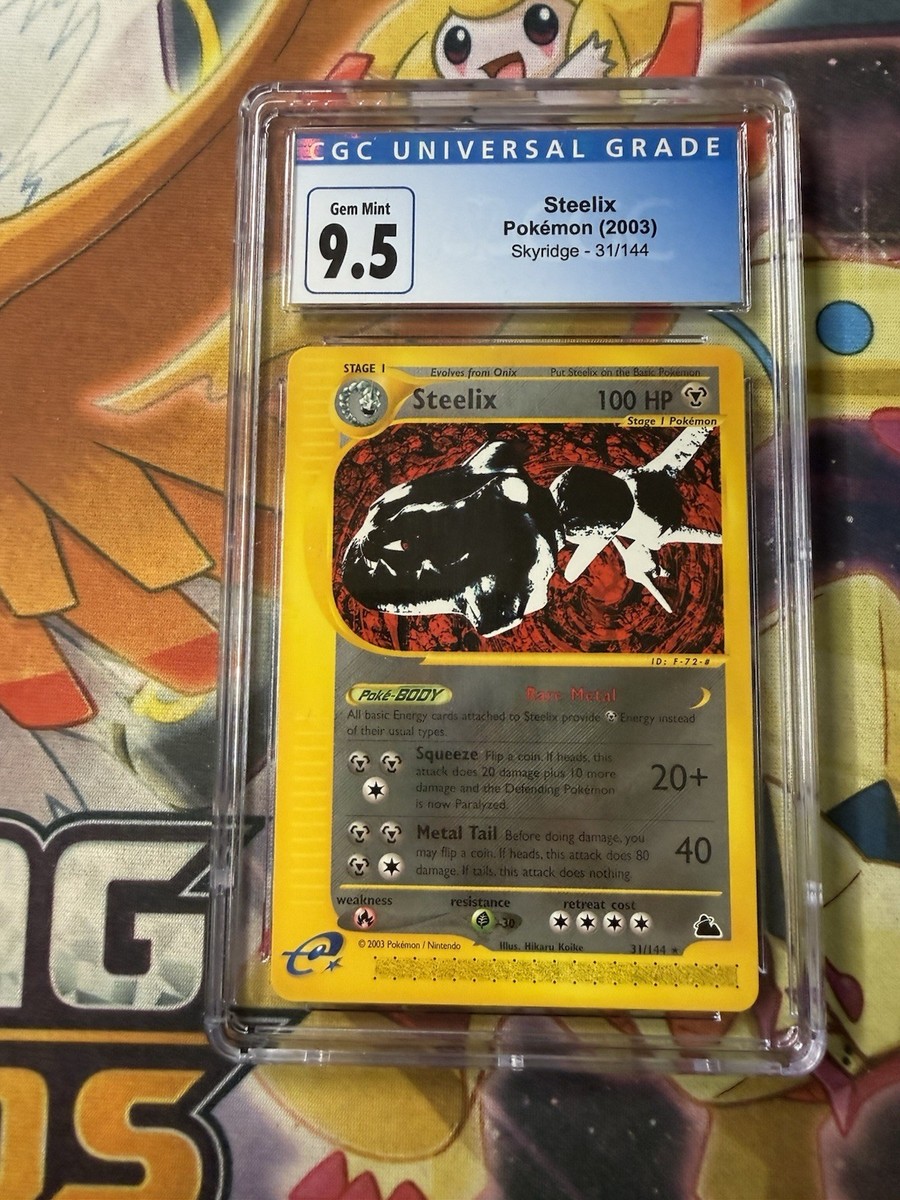 CGC 10 GEM MINT Steelix 31/144 Skyridge Rare NON HOLO Pokemon Card