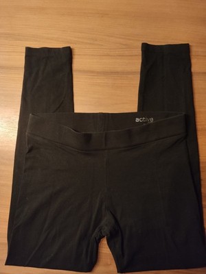 Legging Sporthose Active by Tchibo TCM Gr. M / 40. schwarz, Baumwolle, wie neu