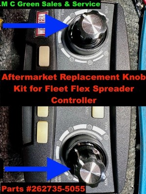 FISHER POLYCASTER  SNOWEX FLEETFLEX REPLACEMENT KNOB KIT (2) SPREADER CONTROLLER
