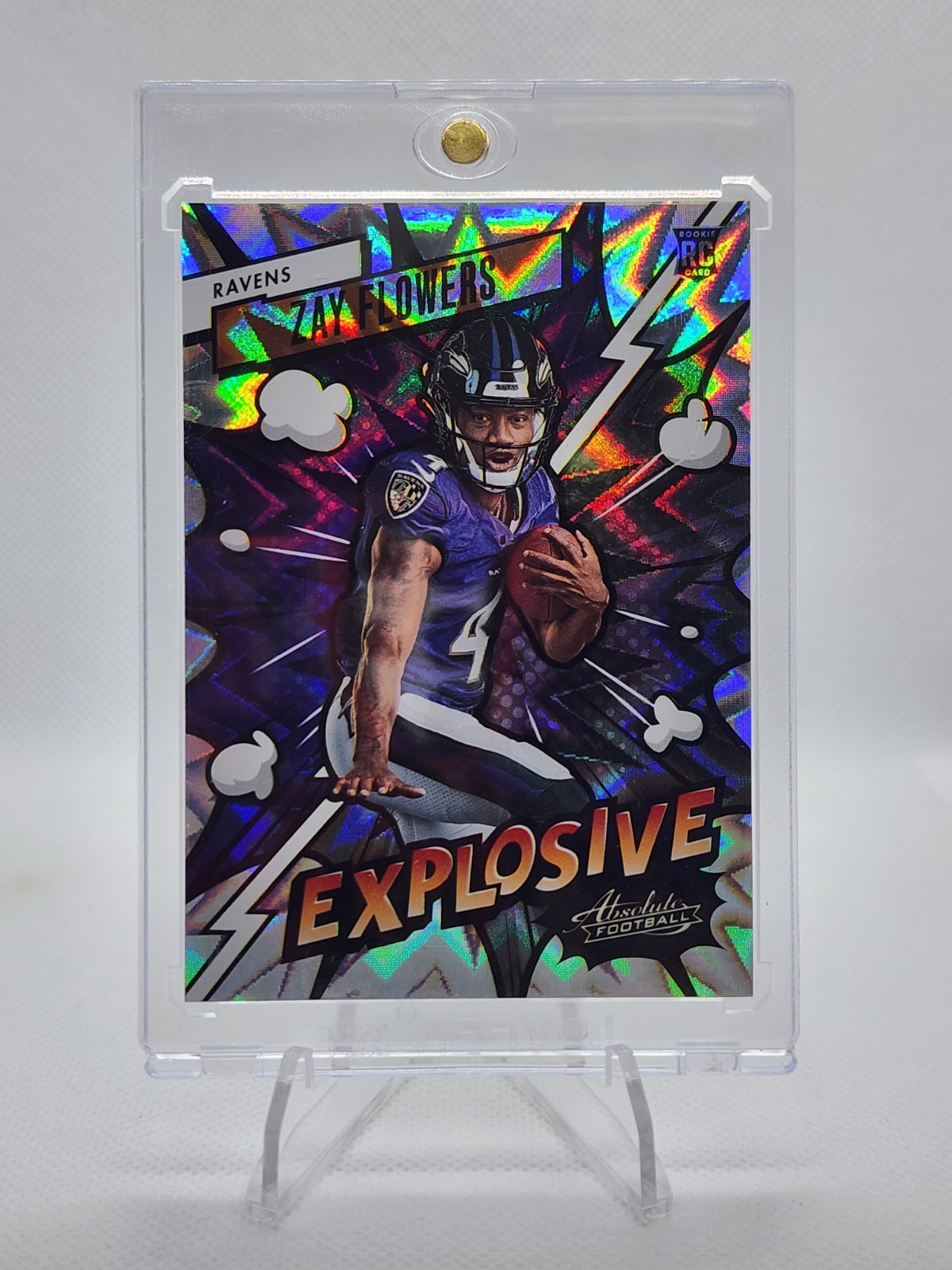 Zay Flowers 2023 Panini Absolute Explosive #42 (RC) Case Hit SSP Ravens