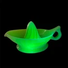 Jeanette Jadeite Juicer Green Glass Manual Reamer Loop Handle Glows *CHIP