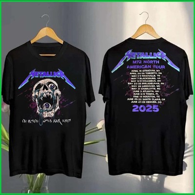 Metallica M72 North American Tour 2025 I m Inside Open Your Eyes Skull T-Shirt