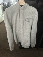 Christian Dior Men's Grey Hoodie Size Small