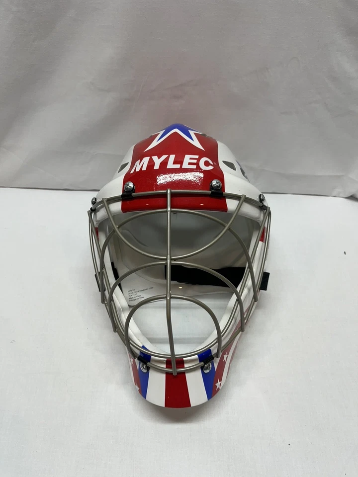 Almohadillas para piernas de portero de hockey blanco/rojo Itech Prodigy Pro 33" con casco y bolsa nuevos Foto 4 de 4