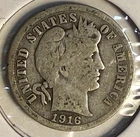 1916-P Barber Dime - (12-4)