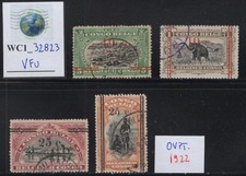 WC1_32823 BELGIAN CONGO. Small lot of 1922 ovpt. stamps. Used