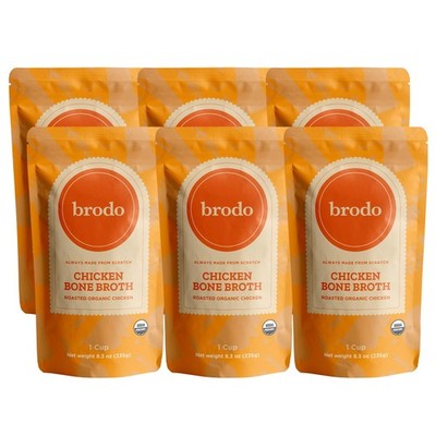 Ready to Drink Organic Chicken Collagen Rich Bone Broth, with Collagen, On Th...