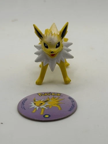 Pokemon Tomy Jolteon CGTSJ Vintage Nintendo 1.5" 1999 With Pog