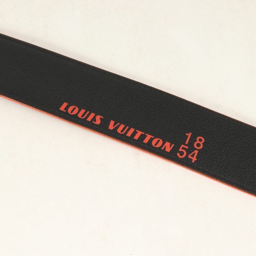 Louis Vuitton Belt Size 95/38 Santulle Damie Cobalt 40Mm Reversible Navy Orange - Picture 6 of 6