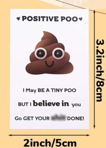 1, 2or 3 Positive Poo Poo Emoji Expression Poop Keychain Christmas Stocking Gift - Picture 9 of 23