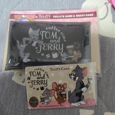 Tully's Coffee Tom & Jerry Card & Case Set Limited Edition Used Japan