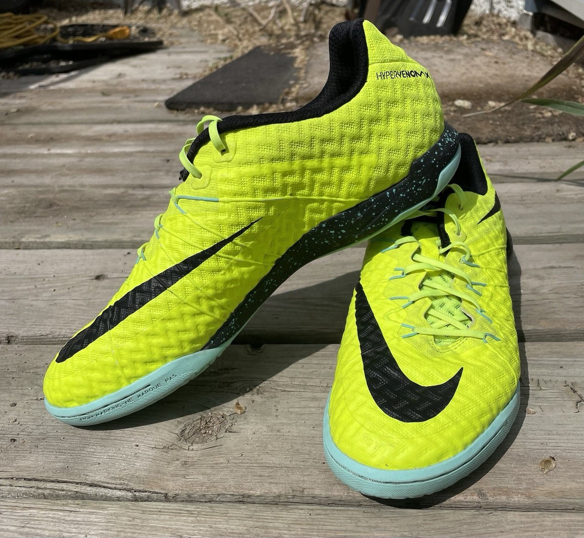 Nike HypervenomX Finale IC Indoor Soccer Shoes Mens 9 Yellow