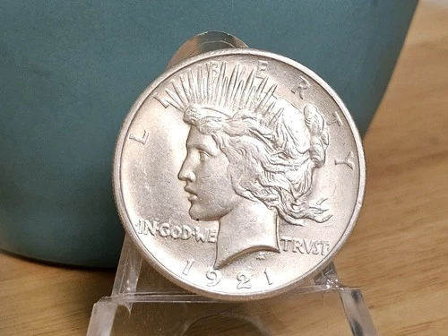 1921 High Relief Silver Peace Dollar AU/UNC  Beautiful Coin