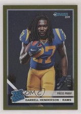 2019 Panini Donruss Rated Rookie Press Proof Gold 6/50 Darrell Henderson 0ar