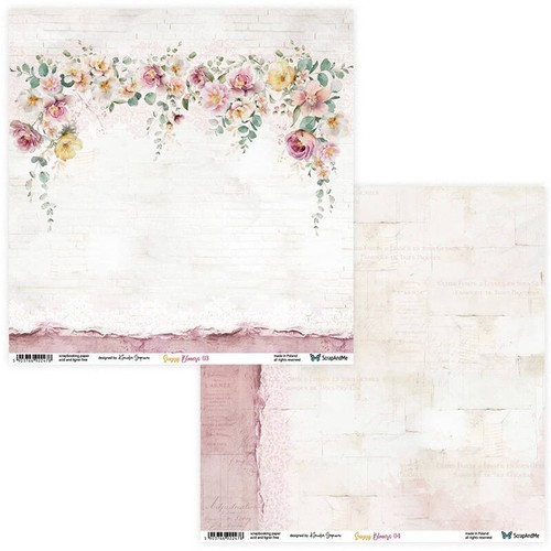 SCRAPANDME Set 15Blatt 20x20cm doppelseitig Scrapbooking Papier - Sunny Blooms - Bild 4 von 7