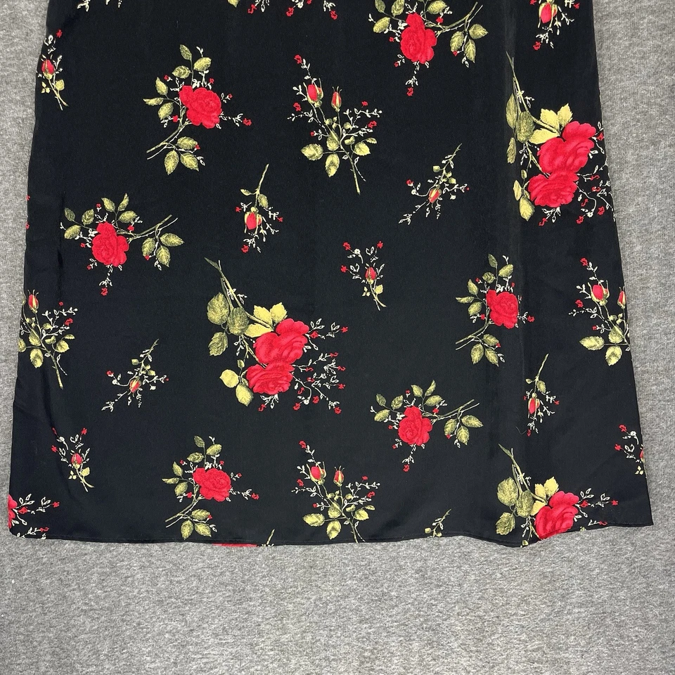 Maxi Falda De Colección Kathie Lee Negra Floral Rosa Cachicho Hada Talla XL EE. UU. Foto 2 de 4