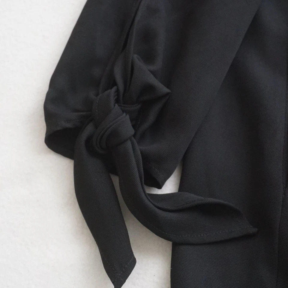 Cartonnier женщин Lloyd Blazer завязанный рукав черный полиэстер размер 10 США - Изображение 4 из 4