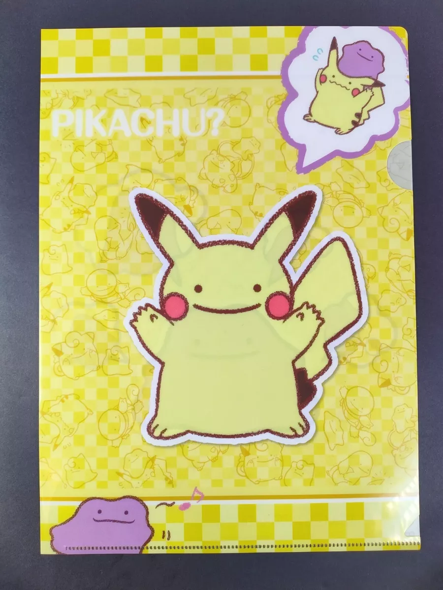 Pikachu Ditto Transform Clear File Pokemon Center Japanese Nintendo Japan  F/S