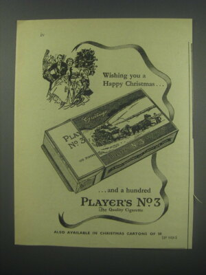 1954 Players No. 3 Cigarettes Ad - Wishing you a happy Christmas