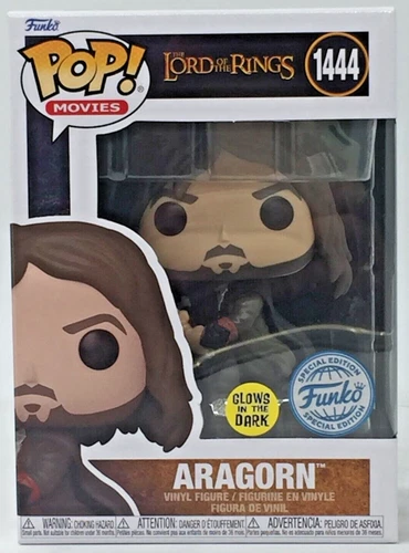 Funko Pop! The Lord of the Rings Aragorn #1444 Glow Funko SE W/ Pop Protector