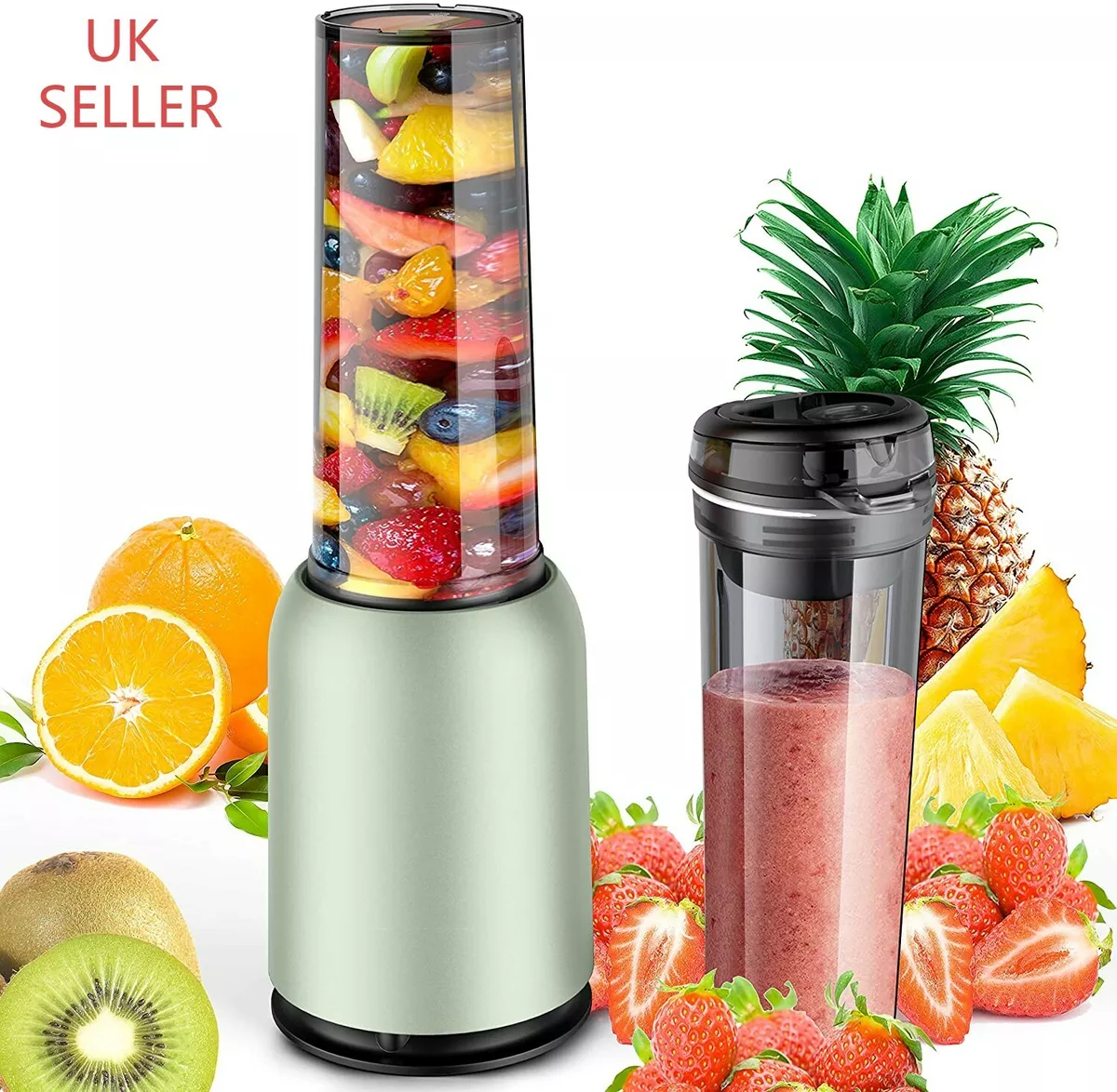 Portable Personal Blender Smoothie Maker 230W Travel Juicer With 400ml  Bottle