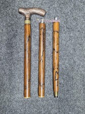 Antique Engraved Derby Style Head Handle Wood Carved Walking Cane For Men Women