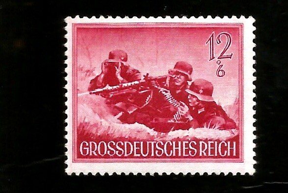 Machine Gunners Unit 1944 Nazi Germany Mint Military Stamp
