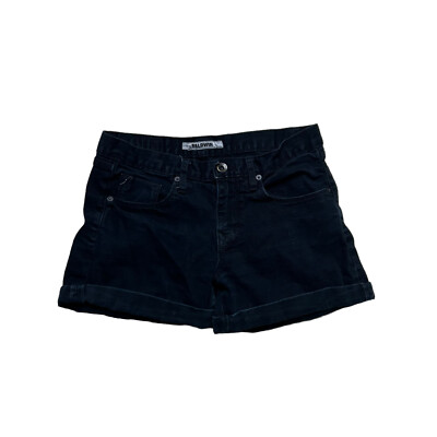 Baldwin Cuffed Jean Shorts Womens Size 26 Mid Rise Dark Wash Denim