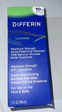 DIFFERIN CLEANSE MAXIMUM STRENGTH ACNE FOAMING 10 BENZOIL PEROXIDE 5 FL OZ.