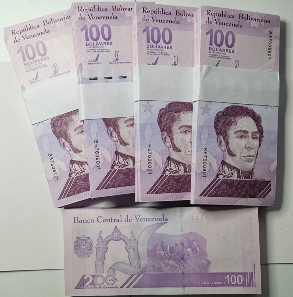 Venezuela 100 Millionen Bolivar Banknote (Digital) 2021 – 10er Set, Ungraded, Mit PMG-Zertifikat