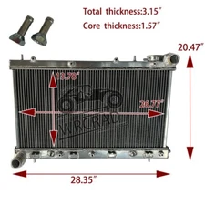Radiator For 1999-2002 Subaru Forester Impreza L S RS H4 2.2L 2.5L 2Row Aluminum